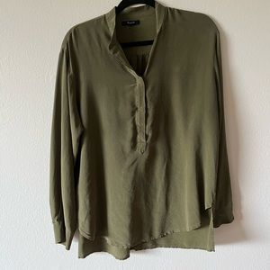 Madewell Silk Cinema Popover shirt